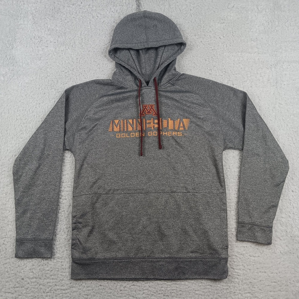 Champion Hoodie Minnesota Golden Gophers Mens M Gray Performance Heathered